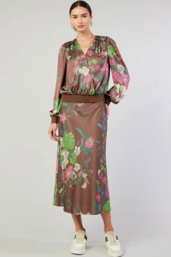 Current Air Floral Bias Skirt MOCHAMLT Online