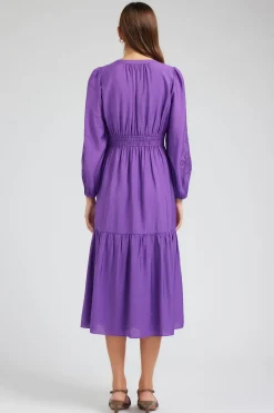 Current Air Floral Embroidered Maxi Dress PLUM Sale