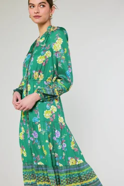 Current Air Floral Motif Buttondown Dress GREENFLORALMLT Clearance