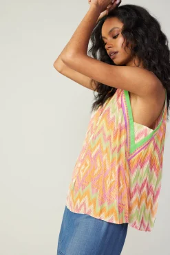 Current Air Gradient Chevron Tank ORANGEMLT Outlet