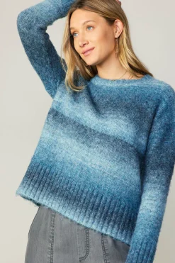 Current Air Gradient Sweater Top BLUE Outlet