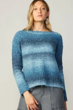 Current Air Gradient Sweater Top BLUE Outlet