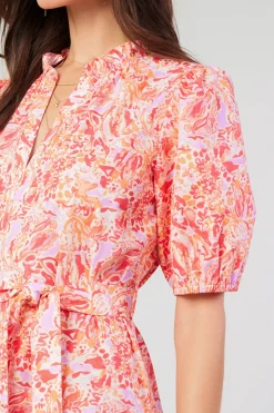 Current Air Ilana Pleated Midi Dress REDMLT Fashion