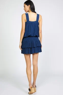 Current Air Jacquard Pintuck Mini Dress MIDNIGHTNAVY Discount