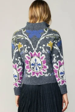 Current Air Jacquard Zip Sweater MULTI Fashion