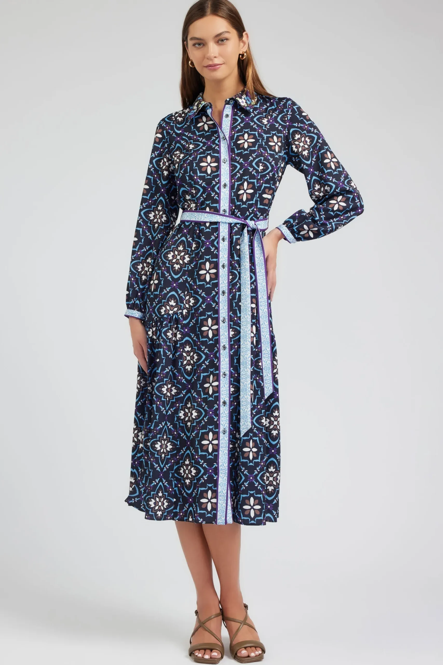 Current Air Kaleidoscope Motif Maxi Dress NAVYMLT Best