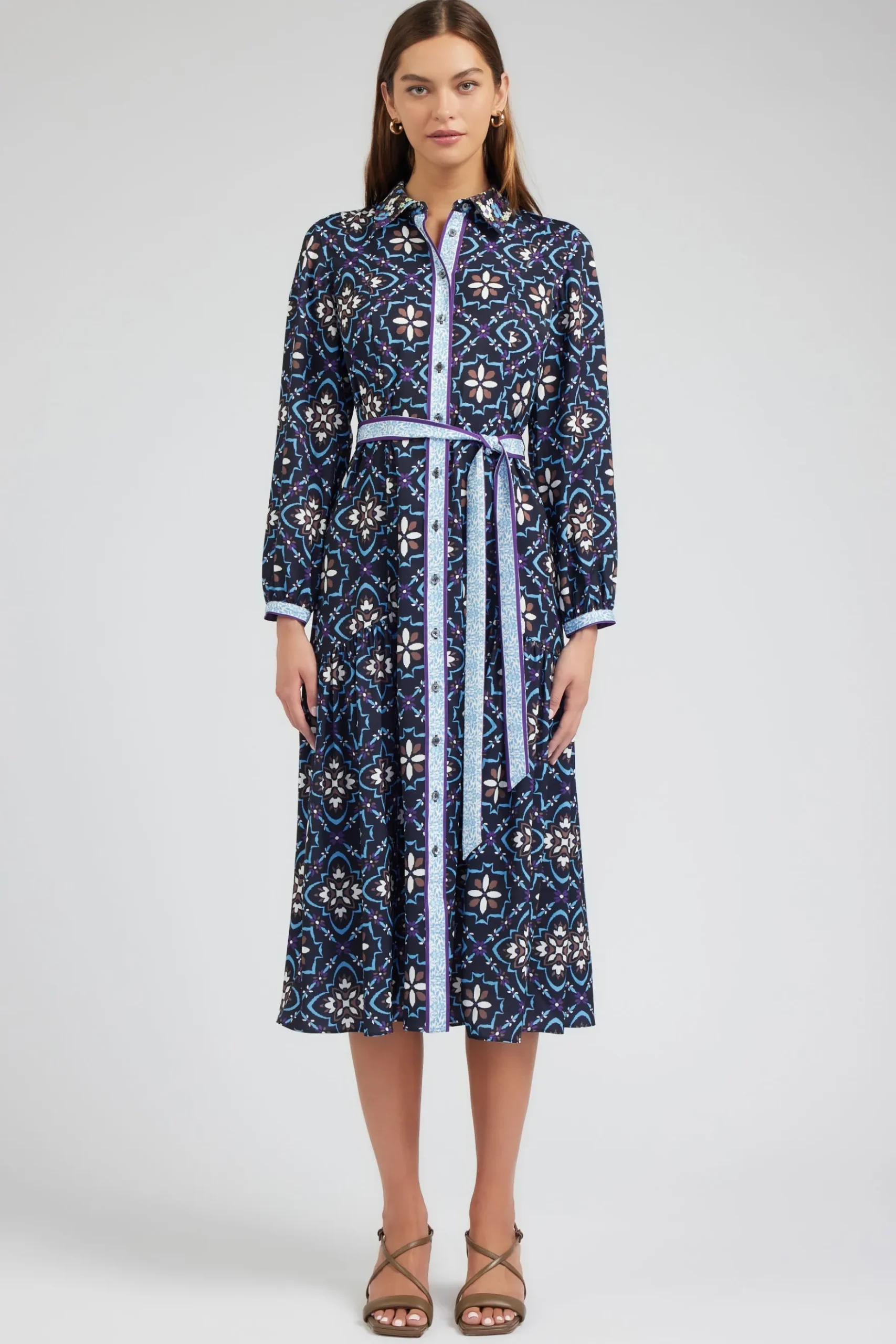 Current Air Kaleidoscope Motif Maxi Dress NAVYMLT Best