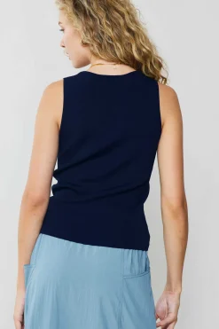 Current Air Knit Tank Top NAVY Hot