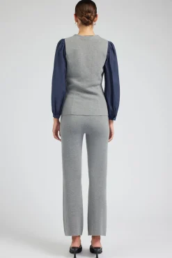 Current Air Knit Vest HEATHERGREY Online