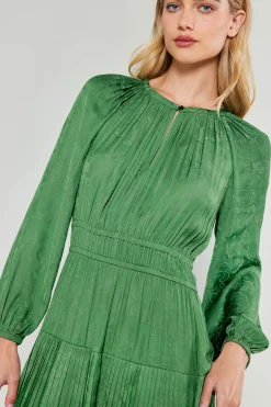 Current Air Laraline Paisley Jacquard Midi Dress LEAFGREEN Best