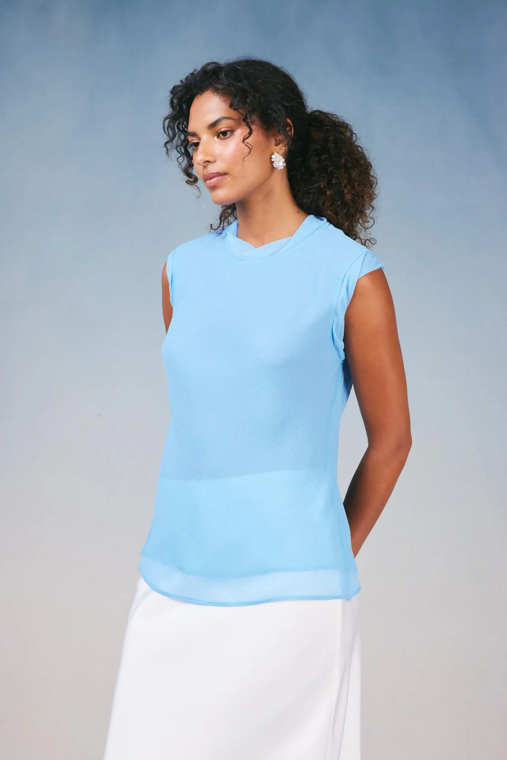 Current Air Layered Tank Top PASTELBLUE Hot
