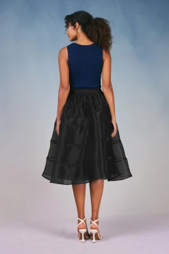 Current Air Lined Organza Skirt BLACK New