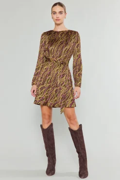 Current Air Link Motif Mini Dress OLIVEWINE Discount