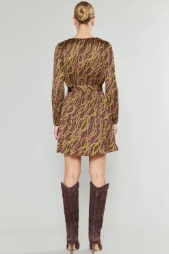 Current Air Link Motif Mini Dress OLIVEWINE Discount