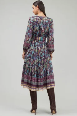 Current Air Lurex Floral Midi Dress PLUMMLT Online