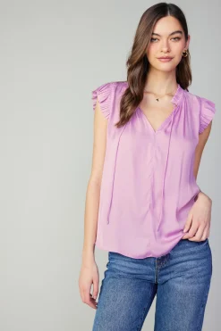 Current Air Margot Pleated Sleeve Blouse PASTELPINK Clearance
