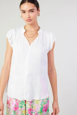 Current Air Margot Pleated Sleeve Blouse OFFWHITE Outlet