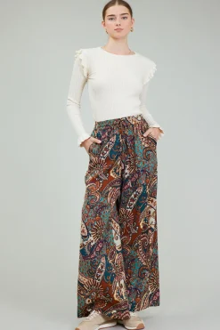 Current Air Mixed Print Pants BROWNMLT Online