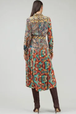Current Air Mixed Print Shirt Dress MLT Clearance