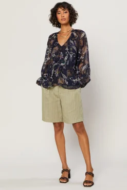 Current Air Navy Floral Long Sleeve Top FLORALNAVY New