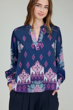 Current Air Ornate Border Print Blouse MLT Best