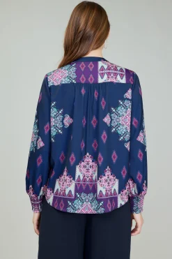 Current Air Ornate Border Print Blouse MLT Best
