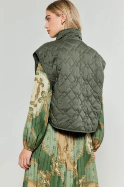 Current Air Oversize Quilted Vest DARKSAGE Outlet