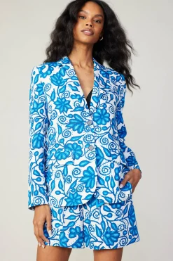 Current Air Painterly Floral Jacket BLUEMLT Sale