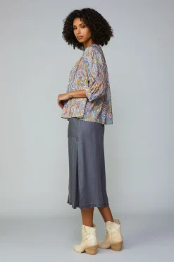Current Air Paisley Motif Button Blouse MLT Sale