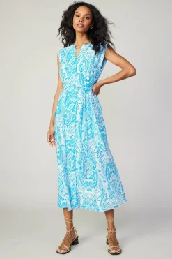 Current Air Paisley Printed Sleeveless Dress BLUEMLT Sale