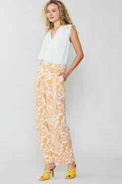 Current Air Paisley Printed Wide Pants ORANGEMULTI Discount