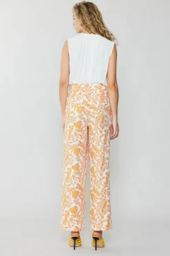 Current Air Paisley Printed Wide Pants ORANGEMULTI Discount