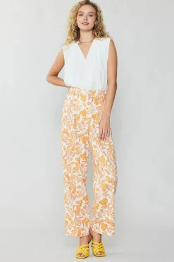Current Air Paisley Printed Wide Pants ORANGEMULTI Discount