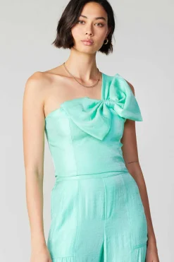 Current Air Pastel Bowtie Top MINT Fashion