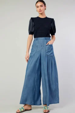 Current Air Patch Pocket Pant CHAMBRAY Clearance