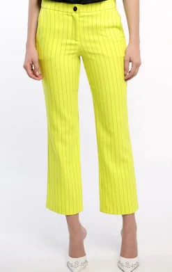 Current Air Pinstriped Bootcut Pant NEONYELLOW New