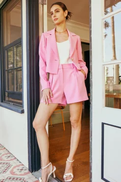 Current Air Pintucked Shorts PINK Discount