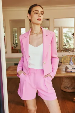 Current Air Pintucked Shorts PINK Discount
