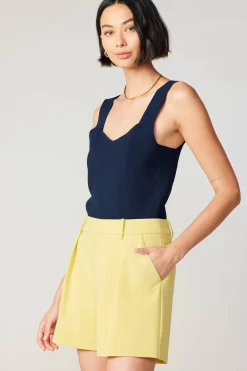 Current Air Pintucked Shorts LEMON Best