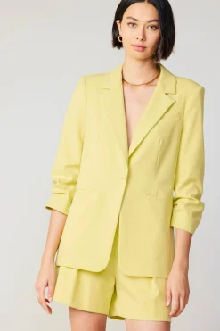 Current Air Pintucked Shorts LEMON Best