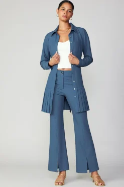 Current Air Pintucked Split Hem Pant AEGEANBLUE Discount
