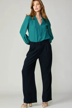 Current Air Pintucked Trousers NAVY Hot