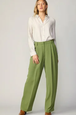Current Air Pintucked Trousers OLIVE New