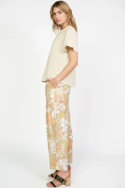 Current Air Pintucked Yoke Blouse LINEN Discount