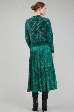 Current Air Plaid Pattern Sweater GREEN Fashion