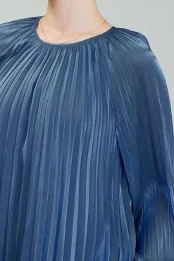 Current Air Pleated Shimmery Blouse MIDNIGHTBLUE Hot