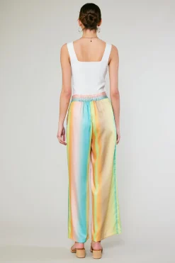 Current Air Prismatic Gradient Wide Leg Pants DESERTRAINBOW Hot