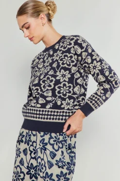 Current Air Pullover Floral Sweater BLUEMLT Online