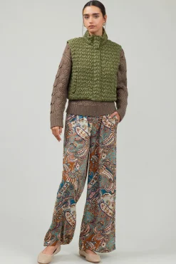 Current Air Quilted Cropped Vest OLIVE Clearance