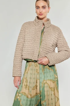 Current Air Quilted Puff Jacket TAUPE Online